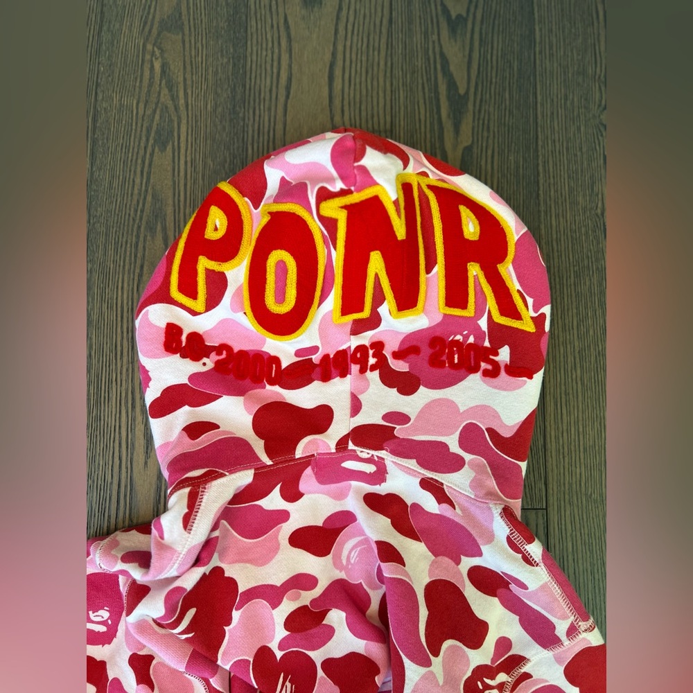 Bape Pink Camo Zip Up Hoodie - Picture 7 of 8